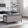 vidaXL Banc de rangement sonoma gris 102x42x45 cm bois d'ing&eacute;nierie