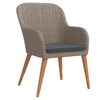 vidaXL Ensemble à manger de jardin et coussins 5 pcs Marron