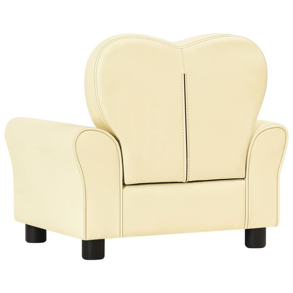 vidaXL Canapé pour enfants Blanc Similicuir