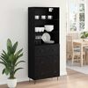 vidaXL Haut Armoire avec tiroir 2 pcs Ch&ecirc;ne noir Bois d'ing&eacute;nierie