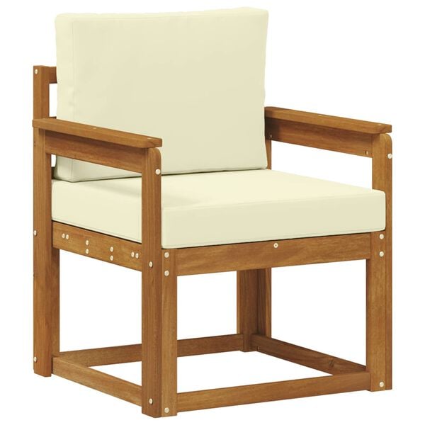 vidaXL Canap&eacute; d&rsquo;ext&eacute;rieur Bois d'acacia massif et polyester Naturel