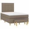 vidaXL Sommier &agrave; lattes de lit avec matelas taupe 120x190 cm tissu