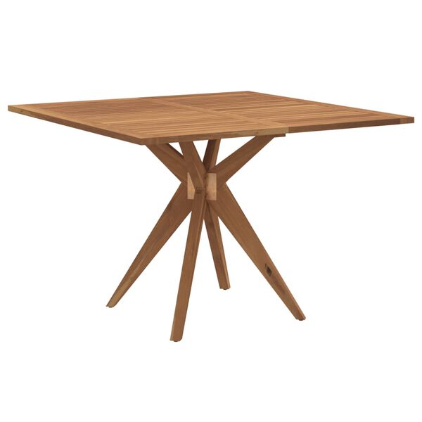 vidaXL Table de jardin carr&eacute;e 110x110x75 cm bois d'acacia solide