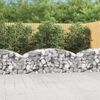 vidaXL Panier de gabions arqu&eacute; 200x50x60/80 cm Fer galvanis&eacute;