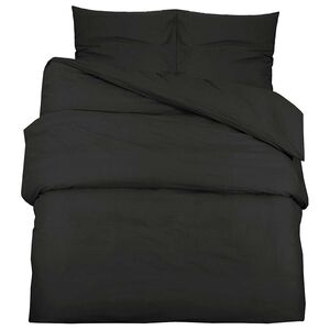 vidaXL Ensemble de housse de couette Noir 140x200 cm Microfibre l&eacute;g&egrave;re