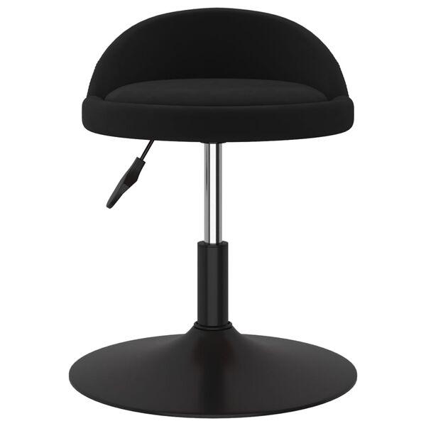 vidaXL Chaise pivotante de salle &agrave; manger Noir Velours