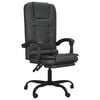 vidaXL Fauteuil de massage inclinable de bureau noir similicuir