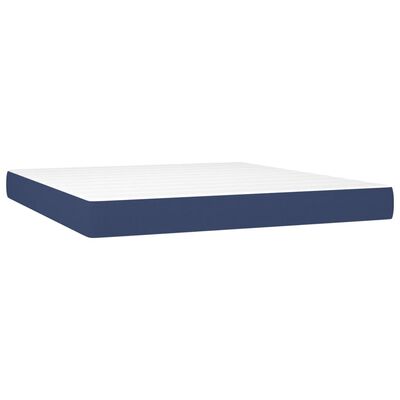 vidaXL Matelas de lit à ressorts ensachés Bleu 180x200x20 cm Tissu