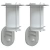 vidaXL Appliques murales d'ext&eacute;rieur et capteurs 2pcs acier inoxydable