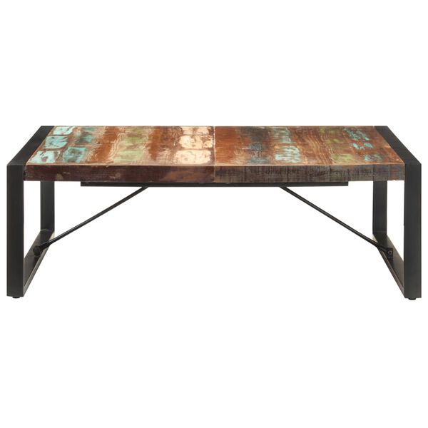 vidaXL Table basse 120x120x40 cm Bois de récupération massif