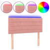 vidaXL T&ecirc;te de lit &agrave; LED Rose 90x5x78/88 cm Velours