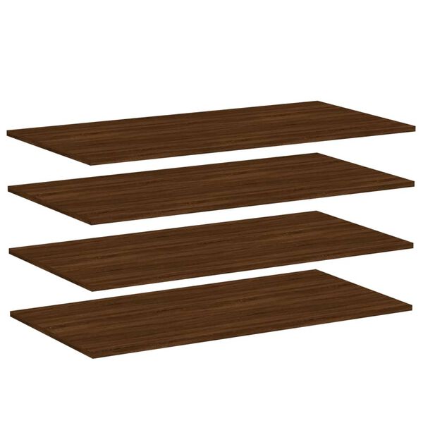 vidaXL &Eacute;tag&egrave;res murales 4pcs ch&ecirc;ne marron 100x50x1,5cm bois ing&eacute;nierie