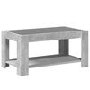 vidaXL Table basse avec LED gris b&eacute;ton 93x53x45 cm bois d'ing&eacute;nierie