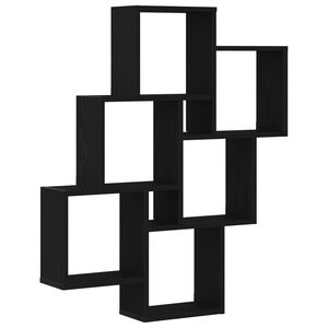 vidaXL &Eacute;tag&egrave;re Murale Ch&ecirc;ne noir 78 x 15 x 93 cm Bois d'ing&eacute;nierie