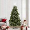 vidaXL Sapin de No&euml;l artificiel avec 300 LED Vert 210 cm PVC et m&eacute;tal