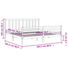vidaXL Cadre de lit sans matelas noir 200x200 cm bois massif de pin