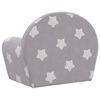 vidaXL Canapé-lit pour enfants gris clair avec étoiles peluche douce
