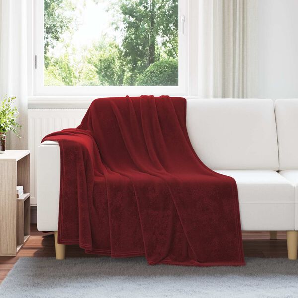 vidaXL Couvertures &agrave; jeter 6 pcs Rouge Bordeaux 150 x 200 cm Toison