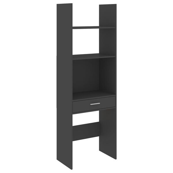 vidaXL Ensemble de biblioth&egrave;que 4 pcs Gris Bois d'ing&eacute;nierie