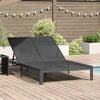 vidaXL Transat 2-personne Noir 60 x 200 x 27cm polyrotin