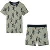 vidaXL Pyjamas &agrave; manches courtes pour enfants kaki clair 128