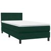 vidaXL Sommier &agrave; lattes de lit et matelas vert fonc&eacute; 80x210 cm velours