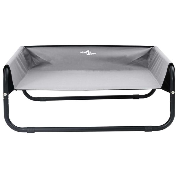 vidaXL Lit pour Chien Gris clair 70 x 70 x 28,5 cm Acier