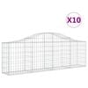 vidaXL Paniers &agrave; gabions arqu&eacute;s 10 pcs 200x30x60/80 cm Fer galvanis&eacute;