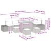 vidaXL Ensemble de canap&eacute; de jardin 10 pcs Beige Poly rotin