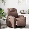 vidaXL Fauteuil de massage inclinable &eacute;lectrique marron similicuir