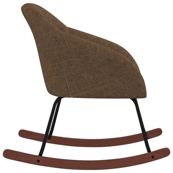 vidaXL Chaise &agrave; bascule Marron Tissu