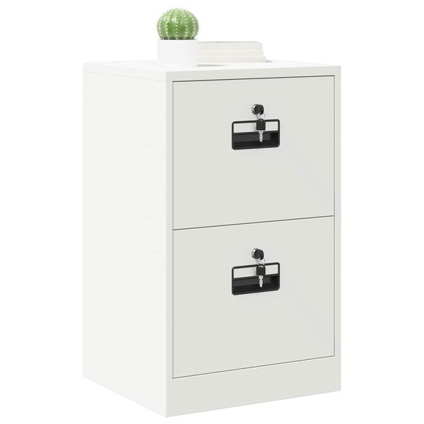 vidaXL Cabinet de Dossier avec tiroir Blanc 44 x 50 x 106.5 cm