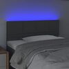 vidaXL T&ecirc;te de lit &agrave; LED Gris fonc&eacute; 100x5x78/88 cm Tissu