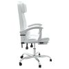 vidaXL Fauteuil inclinable de bureau Blanc Similicuir