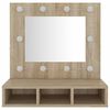 vidaXL Armoire de miroir avec LED Chêne sonoma 60x31,5x62 cm