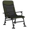 vidaXL Chaise de p&ecirc;che avec accoudoir pliable vert