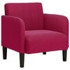 vidaXL Fauteuil avec accoudoirs rouge bordeaux 54 cm velours