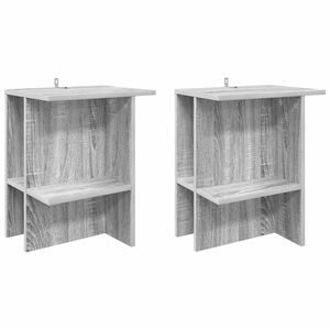 vidaXL Table basse 2 pcs Sonoma gris 40 x 30 x 49 cm Bois d'ing&eacute;nierie