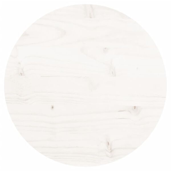 vidaXL Dessus de table rond blanc Ø30x3 cm bois de pin massif