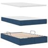 vidaXL Lit avec rangement et matelas Bleu 120 x 200 cm Polyester