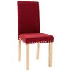 vidaXL Chaises &agrave; manger lot de 4 rouge bordeaux tissu