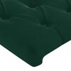 vidaXL T&ecirc;te de lit &agrave; LED Vert fonc&eacute; 100x7x118/128 cm Velours