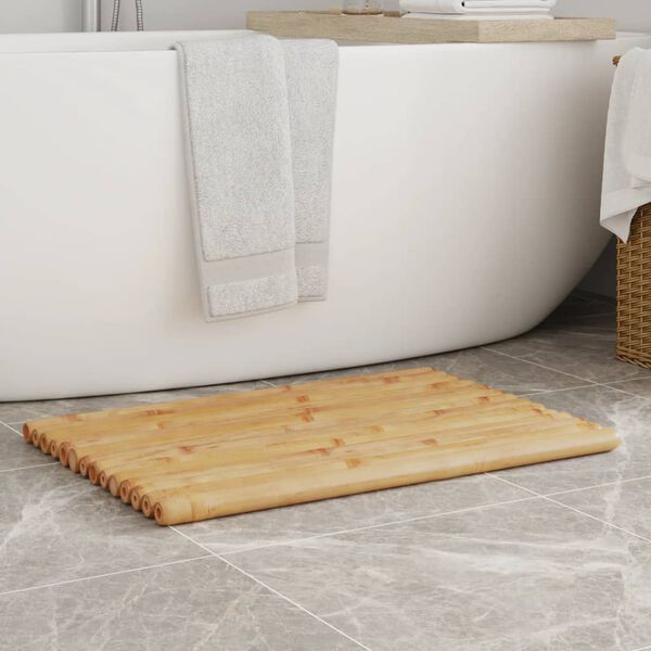 vidaXL Tapis de bain 2 pcs 70x50 cm bambou