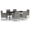 vidaXL Ensemble &agrave; manger de jardin 7 pcs Anthracite