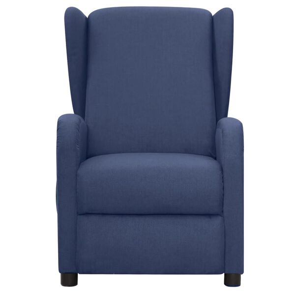 vidaXL Fauteuil de massage Bleu Tissu