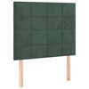 vidaXL Sommier &agrave; lattes de lit et matelas Vert fonc&eacute; 80x200 cm Velours