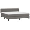 vidaXL Sommier &agrave; lattes de lit avec matelas Gris 160x200 cm Similicuir