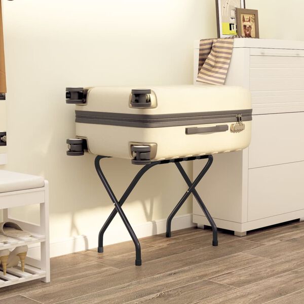 vidaXL Porte-bagages Noir 56x40x49 cm