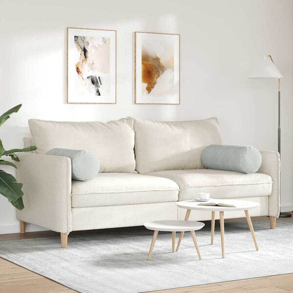 vidaXL Coussins d'accent 2 pcs Gris clair &Oslash; 25 x 70 cm