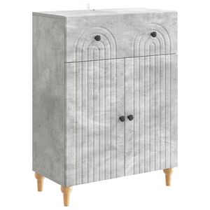 vidaXL Buffet Gris b&eacute;ton 66 x 34,5 x 90 cm Bois d'ing&eacute;nierie
